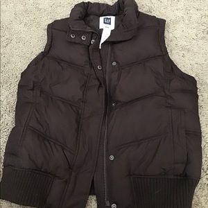 Brown puffy vest